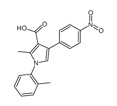 2-Methyl-4-(4-nitro-phenyl)-1-o-tolyl-1H-pyrrole-3-carboxylic acid结构式