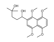 4-methyl-1-(1,4,5,8-tetramethoxynaphthalen-2-yl)pentane-1,4-diol结构式