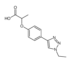 2-[4-(1-ethyltriazol-4-yl)phenoxy]propanoic acid结构式