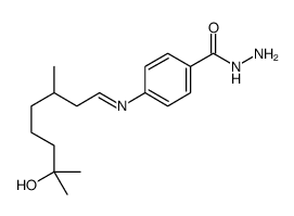 4-[(7-hydroxy-3,7-dimethyloctylidene)amino]benzohydrazide结构式