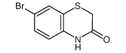 7-溴-2H-1,4-苯并噻嗪-3(4H)-酮结构式