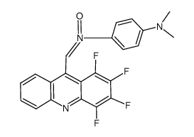 N-(p-dimethylaminophenyl)-α-(1,2,3,4-tetrafluoro-9-acridinyl)nitrone结构式