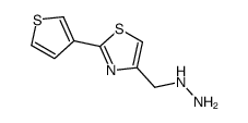 1-((2-(噻吩-3-基)噻唑-4-基)甲基)肼结构式