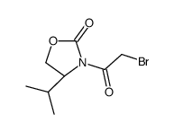 (4S)-3-(2-bromoacetyl)-4-propan-2-yl-1,3-oxazolidin-2-one结构式