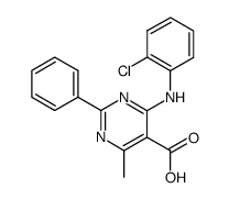 4-((2-chlorophenyl)amino)-6-methyl-2-phenylpyrimidine-5-carboxylic acid Structure