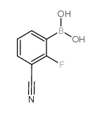 3-氰基-2-氟苯硼酸结构式