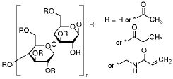 (丙烯酰基酰氨基甲基)纤维素乙酸丙酸盐结构式