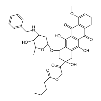 [2-[(2S,4S)-4-[(2R,4S,5S,6S)-4-(benzylamino)-5-hydroxy-6-methyloxan-2-yl]oxy-2,5,12-trihydroxy-7-methoxy-6,11-dioxo-3,4-dihydro-1H-tetracen-2-yl]-2-oxoethyl] pentanoate结构式