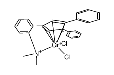 η(5)-[1-(2-Me2N-phenyl)-3,4-Ph2-cyclopentadienyl]Cr(III)Cl2 Structure