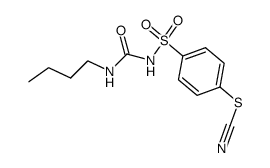 N-butyl-N'-(4-thiocyanato-benzenesulfonyl)-urea Structure