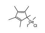 chloro(iodo)methyl(pentamethylcyclopentadienyl)germane结构式