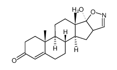 Δ2'-Isoxazolino<4',5':16,17>androst-4-en-17-ol-3-one结构式