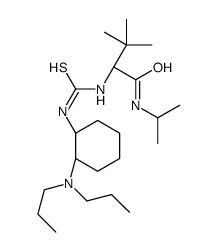 (S)-2-[3-[(1R,2R)-2-(二丙基氨基)环己基]硫脲基]-N-异丙基-3,3-二甲基丁酰胺结构式