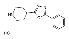 4-(5-苯基-1,3,4-噁二唑-2-基)哌啶盐酸盐结构式