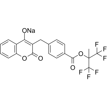 sodium,3-[[4-(1,1,1,3,3,3-hexafluoro-2-methylpropan-2-yl)oxycarbonylphenyl]methyl]-2-oxochromen-4-olate结构式