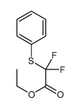 ethyl 2,2-difluoro-2-phenylsulfanylacetate结构式