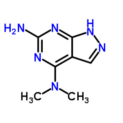 N4,N4-Dimethyl-1H-pyrazolo[3,4-d]pyrimidine-4,6-diamine结构式
