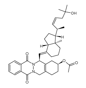 6(S),19-(N,N'-phthalhydrazido)-3β-acetoxy-25-hydroxy-9,10-secocholesta-5(10),7(E),22(Z)-triene Structure