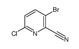 3-溴-6-氯吡啶-2-甲腈结构式
