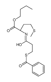 butyl 2-(3-benzoylsulfanylpropanoylamino)-4-methylsulfanylbutanoate Structure
