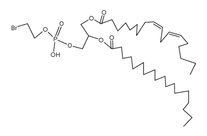α-[α'-Linoleoyl-β-stearoyl]-phosphadidyl-ethylenbromhydrin Structure