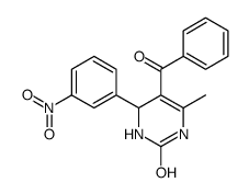 5-benzoyl-6-methyl-4-(3-nitrophenyl)-3,4-dihydro-1H-pyrimidin-2-one结构式