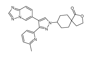 8-(4-([1,2,4]噻唑并[1,5-a]吡啶-6-基)-3-(6-甲基吡啶-2-基)-1H-吡唑-1-基)-2-噁螺[4.5]-1-癸酮结构式