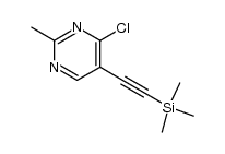 4-chloro-2-methyl-5-((trimethylsilyl)ethynyl)pyrimidine结构式