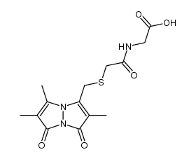 S-[9,10-dioxa-syn-(methyl,methyl)(methylene,methyl)-bimane]-thioglycolyl-glycine结构式