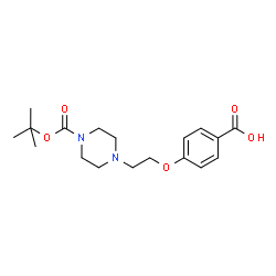 1-Boc-4-[2-(4-carboxyphenoxy)ethyl]piperazine Structure