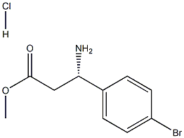 (S)-3-氨基-3-(4-溴苯基)丙酸甲酯盐酸盐结构式