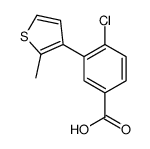 4-chloro-3-(2-methylthiophen-3-yl)benzoic acid Structure