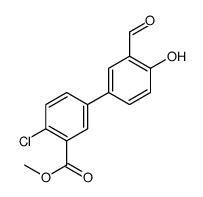 methyl 2-chloro-5-(3-formyl-4-hydroxyphenyl)benzoate Structure