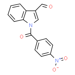 N-(p-nitrobenzoyl)indole-3-carboxaldehyde Structure