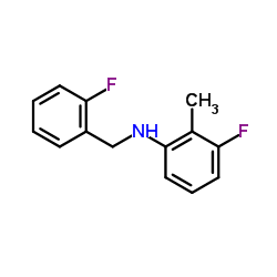 3-Fluoro-N-(2-fluorobenzyl)-2-methylaniline结构式