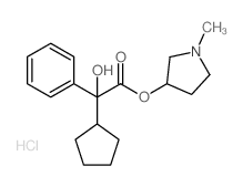 1-甲基-3-(alpha-环戊基扁桃酰氧基)吡咯烷盐酸盐结构式