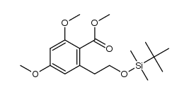 methyl 2-(2-[1-(tert-butyl)-1,1-dimethylsilyl]oxyethyl)-4,6-dimethoxybenzoate结构式