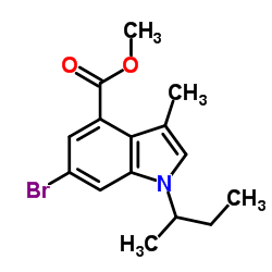 Methyl 6-bromo-1-sec-butyl-3-methyl-1H-indole-4-carboxylate Structure