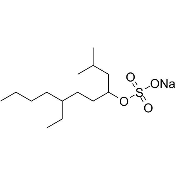 7-乙基-2-甲基-4-十一烷基硫酸盐 钠盐结构式