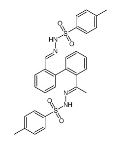 4-methyl-N'-((2'-(1-(2-tosylhydrazono)ethyl)-[1,1'-biphenyl]-2-yl)methylene)benzenesulfonohydrazide结构式