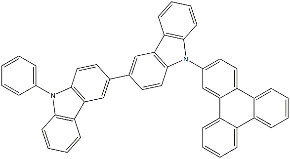 9-苯基-9'-(2-三苯基烯基)-3,3'-双咔唑结构式