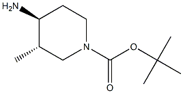 反式-4-氨基-3-甲基哌啶-1-羧酸叔丁酯结构式