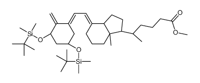 (1α,3β,5Z,7E)-1,3-Bis[[(1,1-dimethylethyl)dimethylsilyl]oxy]-9,10-secochola-5,7,10(19)-triene-24-carboxylic Acid Methyl Ester Structure