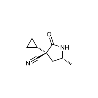 (3r,5r)-3-Cyclopropyl-5-methyl-2-oxo-pyrrolidine-3-carbonitrile Structure