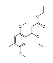 ethyl 3-(2,5-dimethoxy-4-methylphenyl)-3-ethoxyacrylate结构式