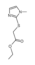 [(1-methyl-2-imidazolyl)thio]acetic acid ethyl ester结构式