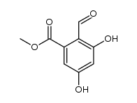 2-formyl-3,5-dihydroxybenzoic acid methyl ester Structure