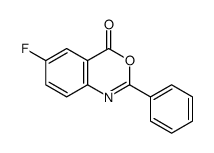 6-fluoro-2-phenyl-3,1-benzoxazin-4-one结构式