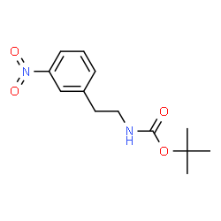 3-硝基苯乙基氨基甲酸叔丁酯结构式