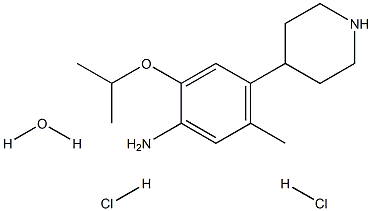 2-Isopropoxy-5-methyl-4-(piperidin-4-yl)aniline dihydrochloride hydrate structure